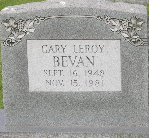 Bevan Gary Leroy 1948-1981 USA Grabstein